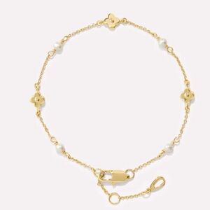 Ana Luisa Hannah Bracelet Flower Minimalist Gold on Brass Chain Jewelry